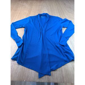 Pure Barre by Splits59 Women’s Small Blue Teal Open Front Wrap Cardigan Active